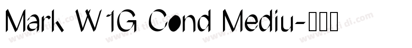 Mark W1G Cond Mediu字体转换